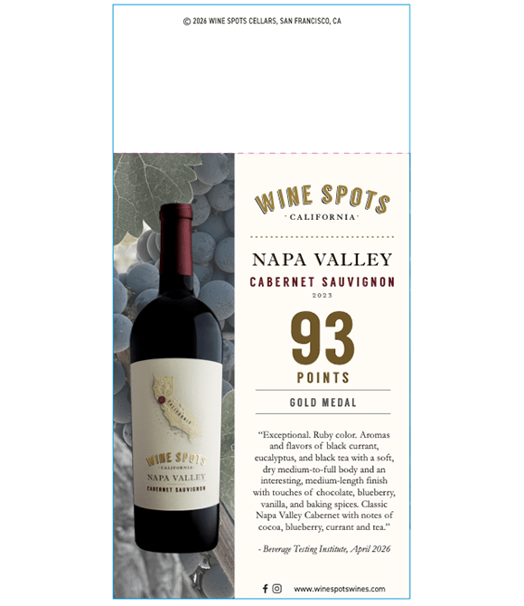 Wine Spots Napa Valley Cabernet Sauvignon - 93 points, Gold Medal - Shelftalker thumb