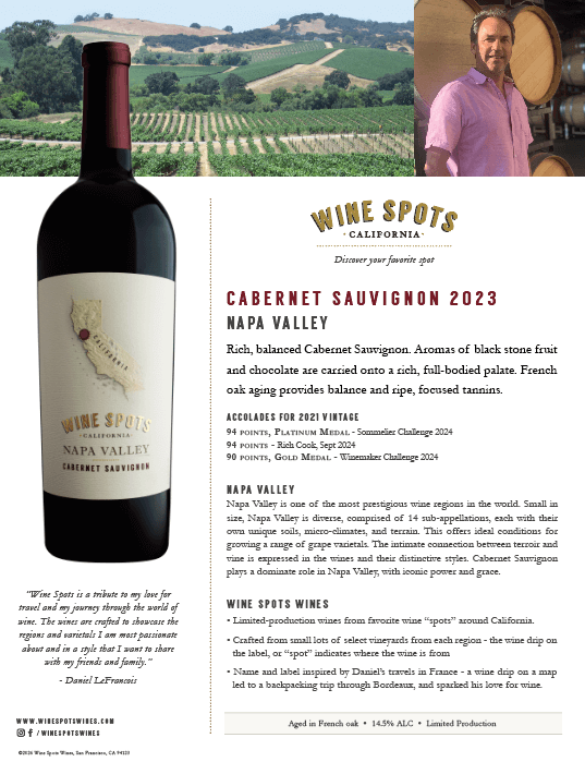 Wine Spots 2023 Wine Spots Napa Valley Cabernet Sauvignon - Tasting Notes thumb