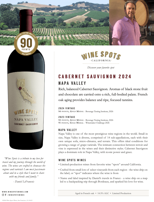 Wine Spots 2024 Wine Spots Napa Valley Cabernet Sauvignon - Tasting Notes thumb