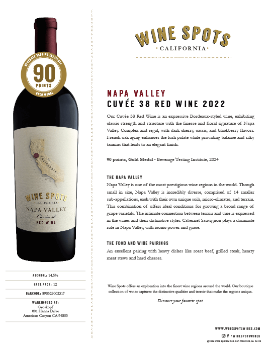 Wine Spots 2022 Wine Spots Napa Valley Cuvee 38 Red Wine - Tasting Notes thumb