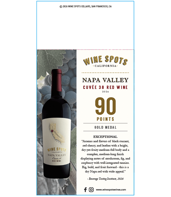 2024 Wine Spots Napa Valley Cuvee 38 Red Wine - 90 points - Shelftalker thumb