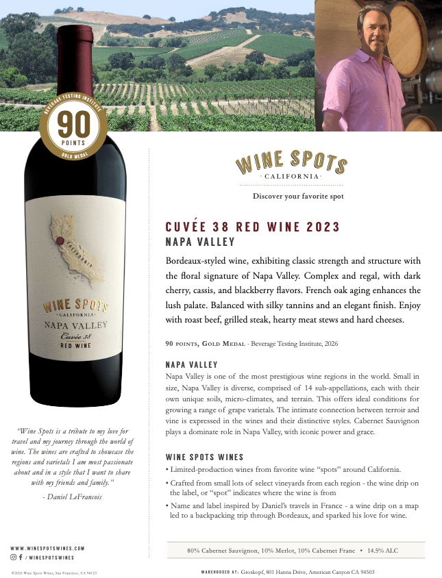 Wine Spots 2024 Wine Spots Napa Valley Cuvee 38 Red Wine - Tasting Notes thumb
