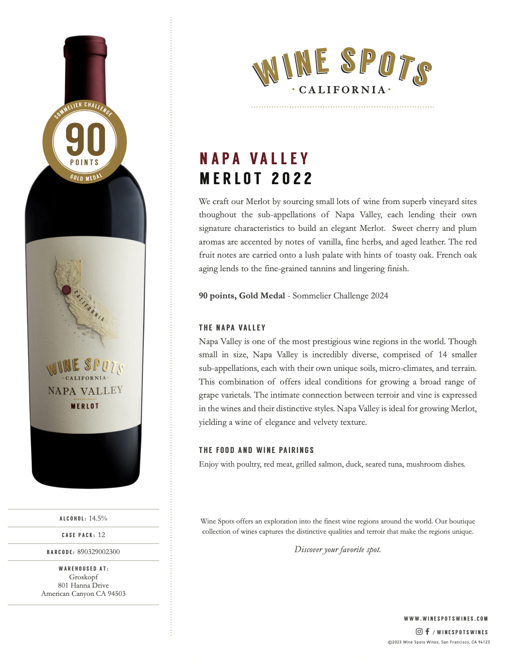 Wine Spots 2022 Wine Spots Napa Valley Merlot - Tasting Notes thumb