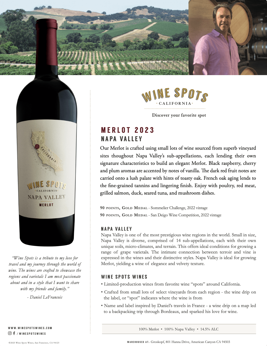 Wine Spots 2023 Wine Spots Napa Valley Merlot - Tasting Notes thumb