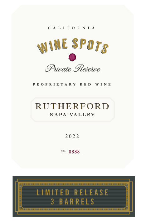 Wine Spots Private Reserve Rutherford Red Wine - label thumb