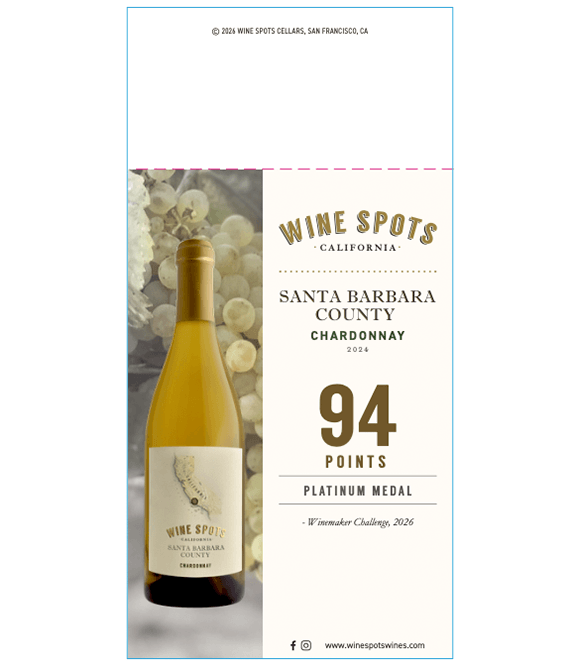 Wine Spots Santa Barbara County Chardonnay - 94 points, Platinum Medal - Shelftalker thumb