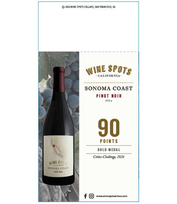 Wine Spots Sonoma Coast Pinot Noir - 90 points, Gold Medal - Shelftalker thumb
