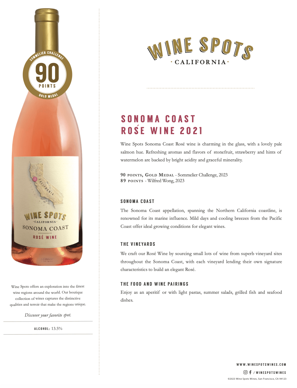 Wine Spots 2021 Wine Spots Sonoma Coast Rose - Tasting Notes thumb