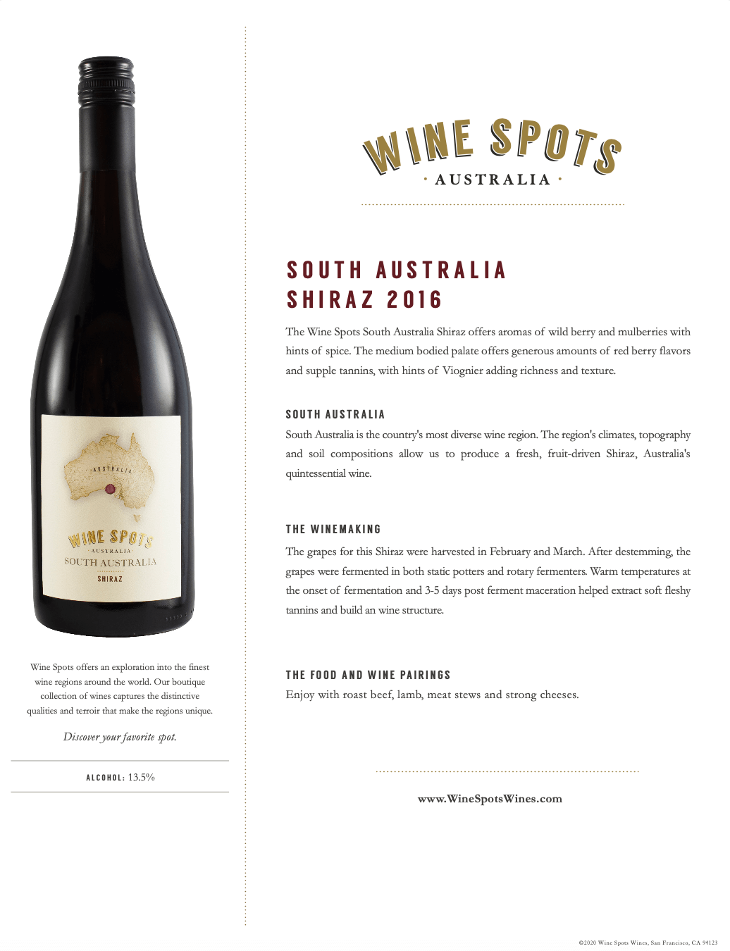 Wine Spots 2016 Wine Spots South Australia Shiraz - Tasting Notes thumb